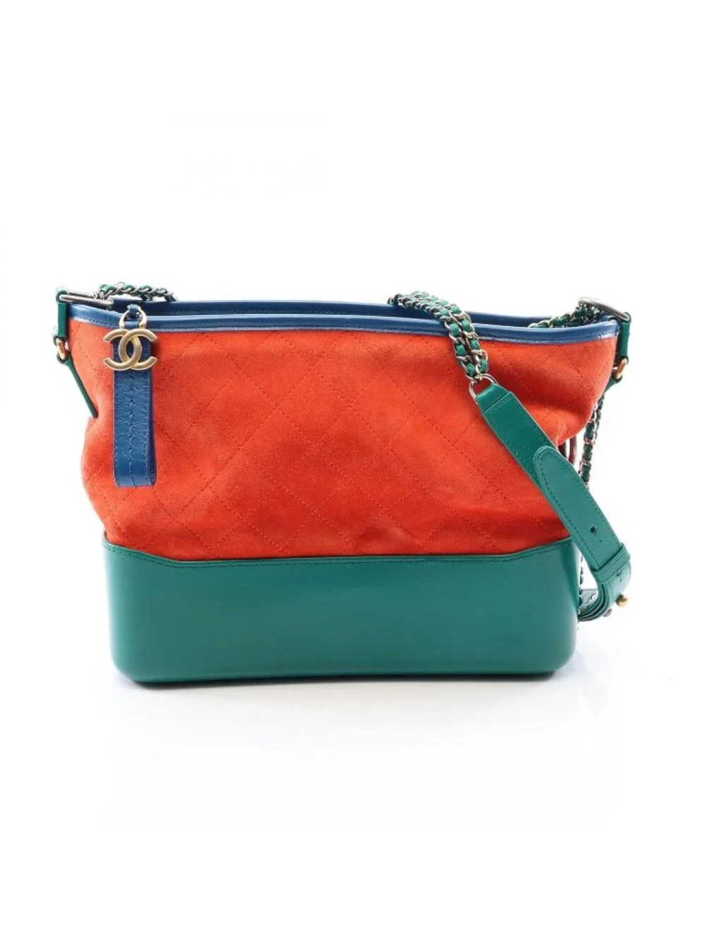 Chanel Shoulder Bag Gabrielle de Chanel Large Hobo Orange Green Blue Suede